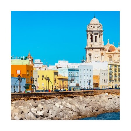 Trademark Fine Art Philippe Hugonnard 'Made in Spain 3 Cadiz Colorful City II' Canvas Art, 24x24 PH01410-C2424GG
